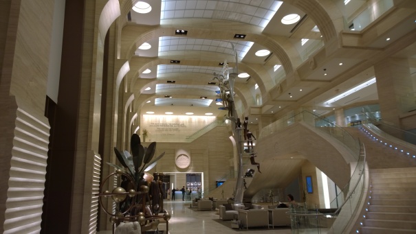 The Grand Lobby of the Church of Scientology Flag Building in Clearwater, FL.